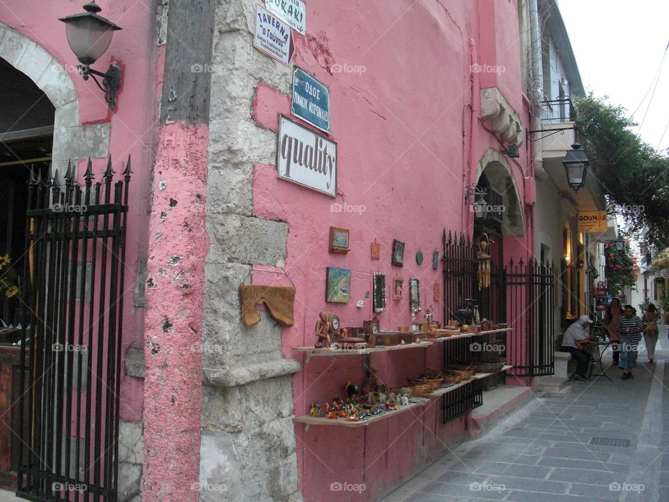 Street in Rethymno Crete