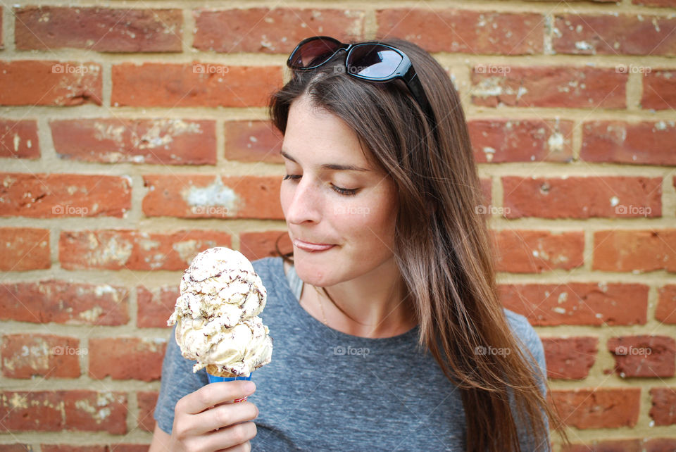 Woman and ice cream