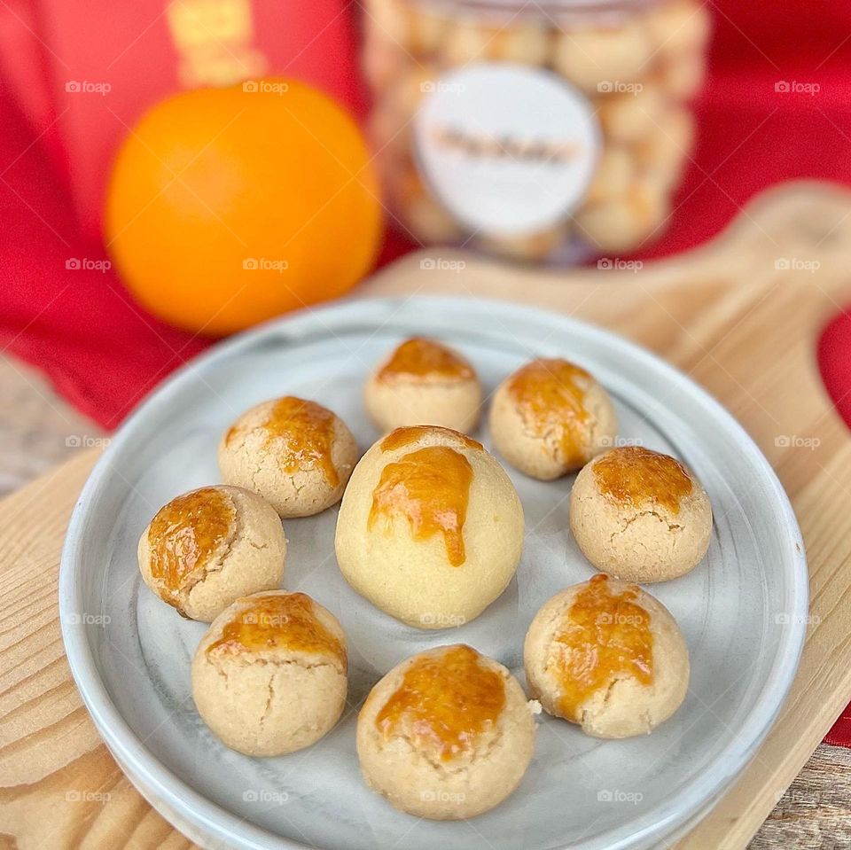 Pineapppe tarts and almond cookies for lunar new year 