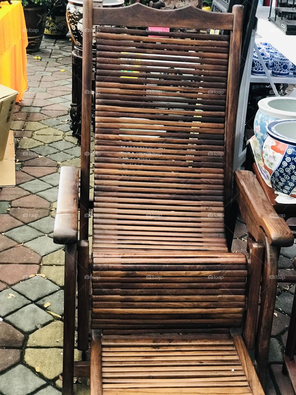 Beautiful ancient wooden chair 