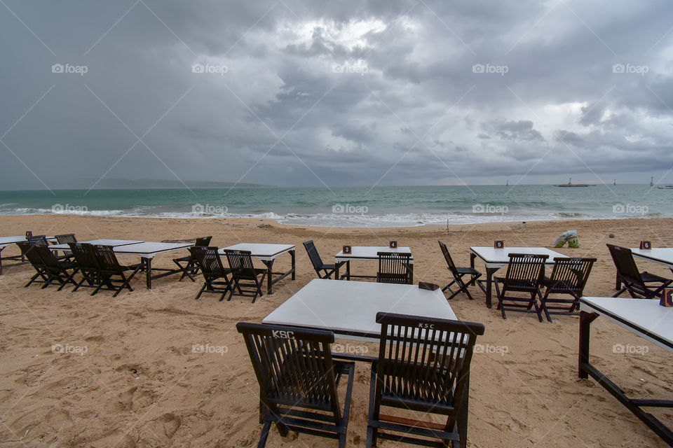 landscape at the beach and restourant