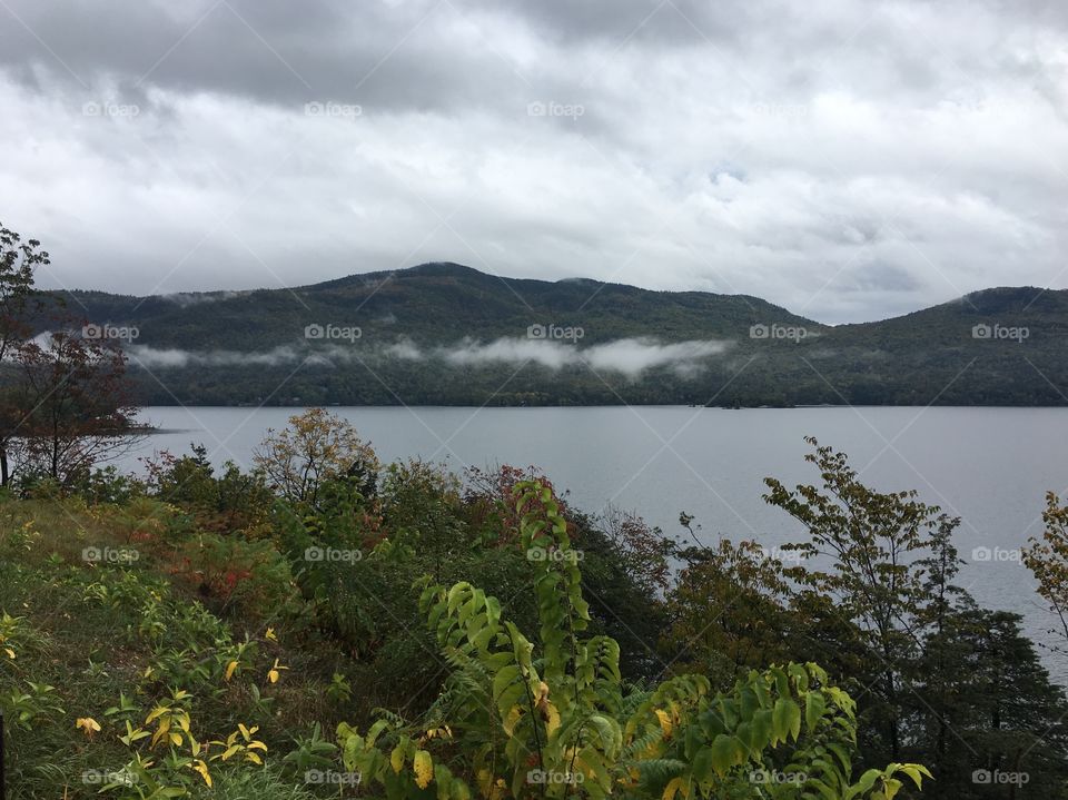 Clouds graze the Adirondacks