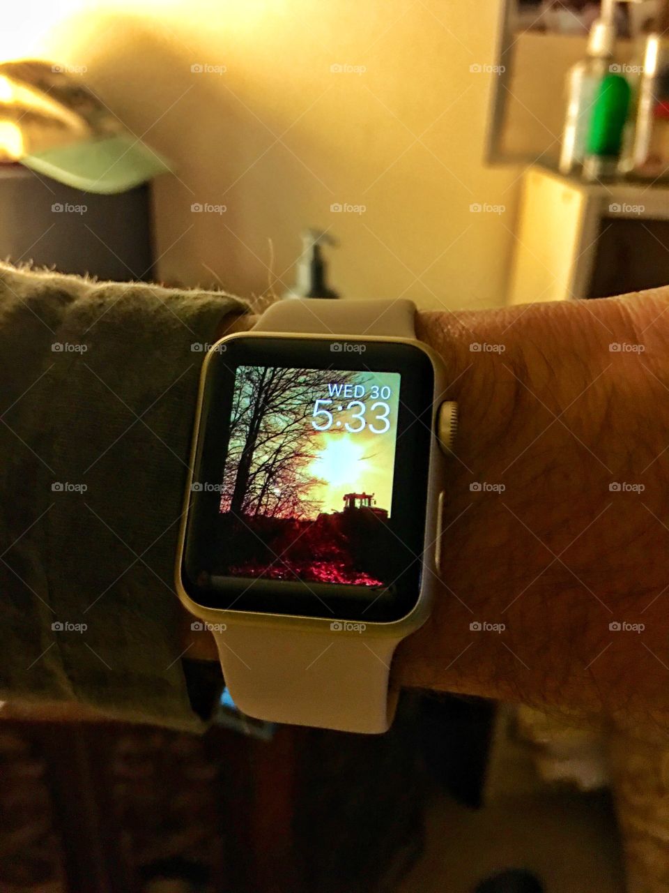My Apple Watch with Yellowstone background I took. 