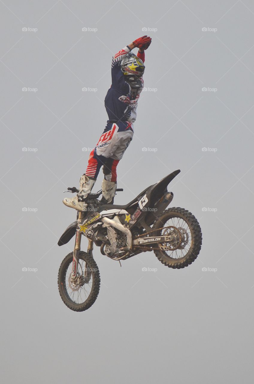 Dirt bike jumping 