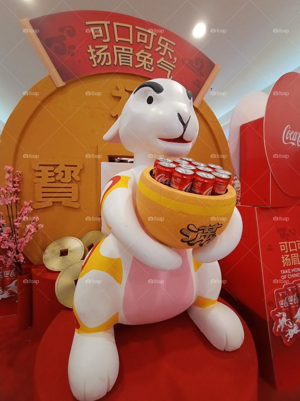 Rabbit in shopping mall