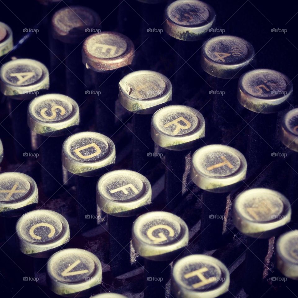 Full frame shot of typewriter keys