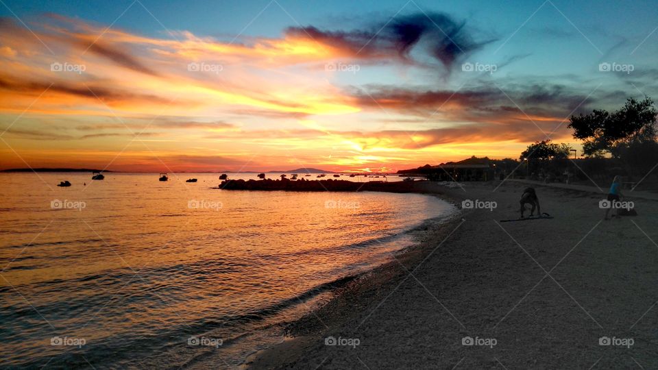 sunset on the beach (Pag Croatia)