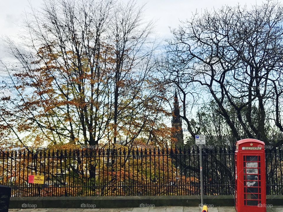 Phone booth in Edinburgh 