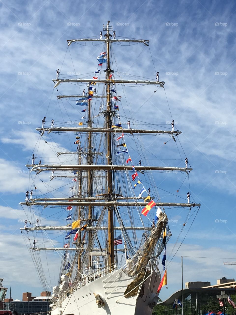 Tall ship in the Baltimore harbor