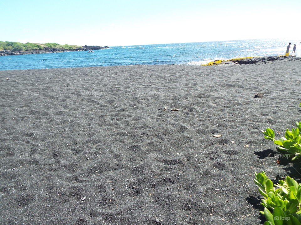 Black Sand Beach.  Big Island of Hawaii.