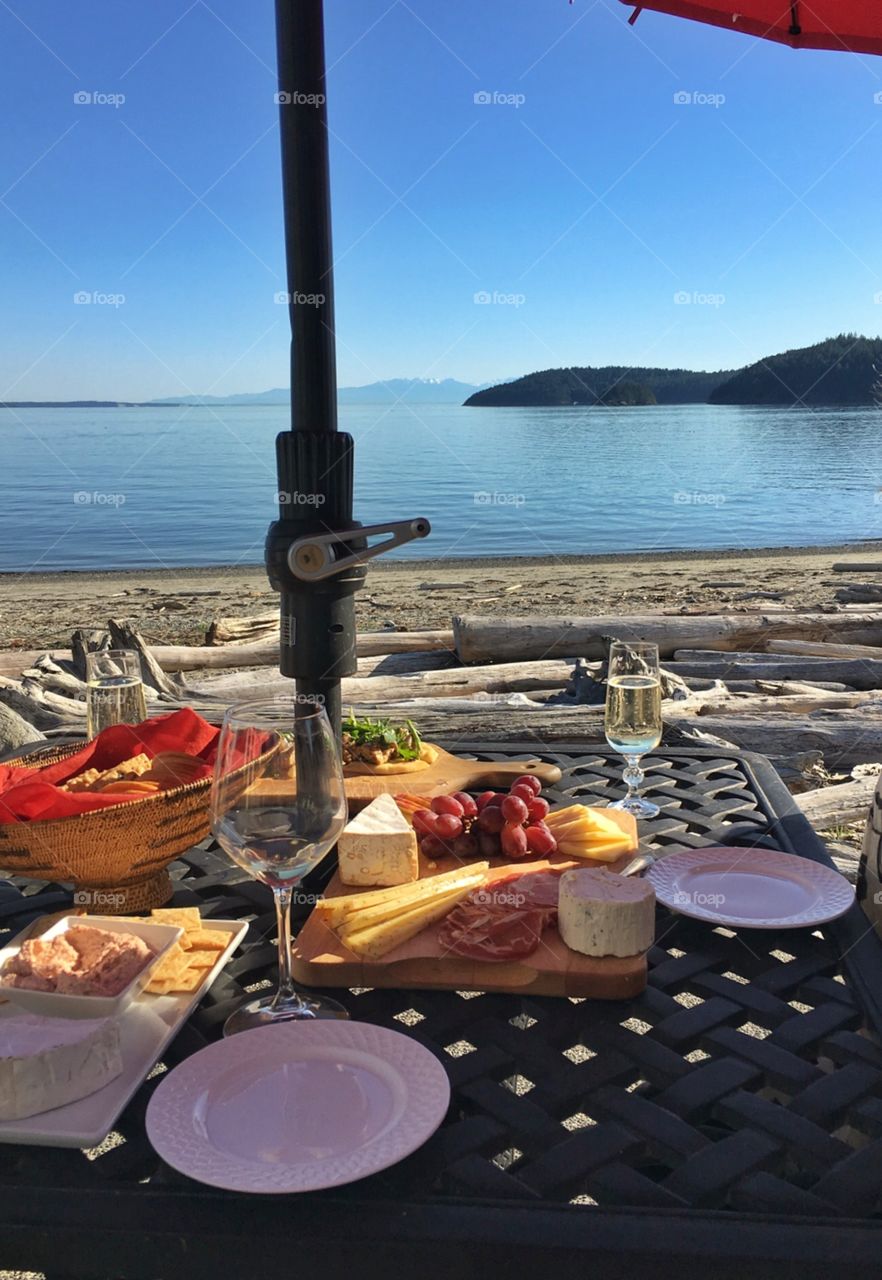 Dining on the patio