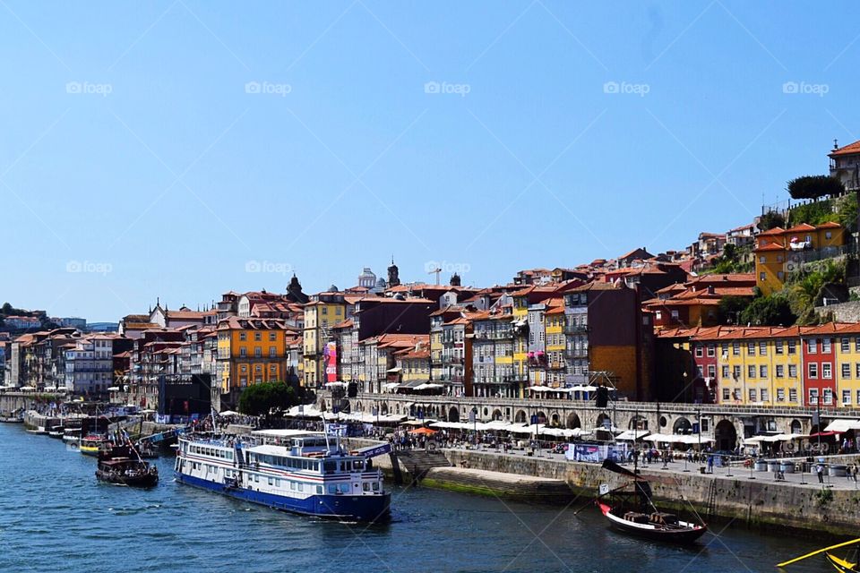 Douro river in porto Portugal 