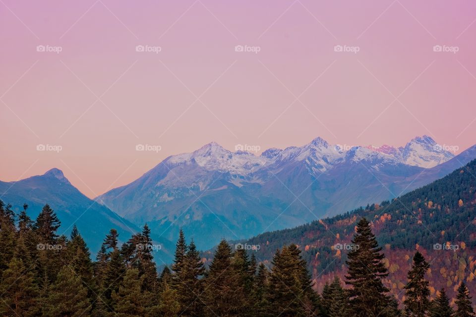 Natural texture .... Beautiful mountain scape in Georgia countryside