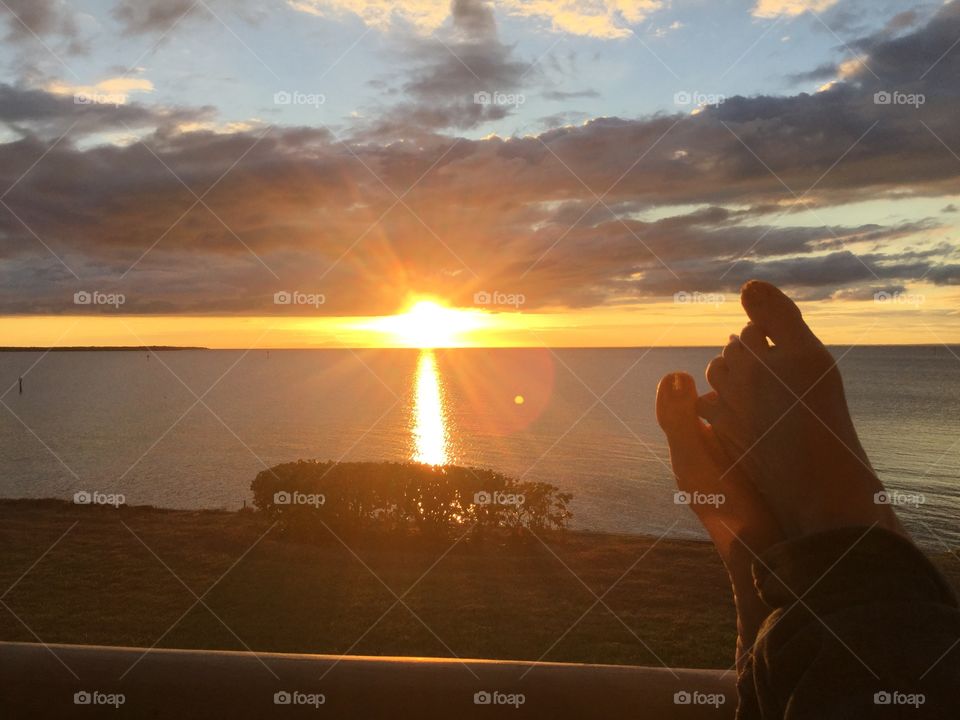 Put your feet up sunset