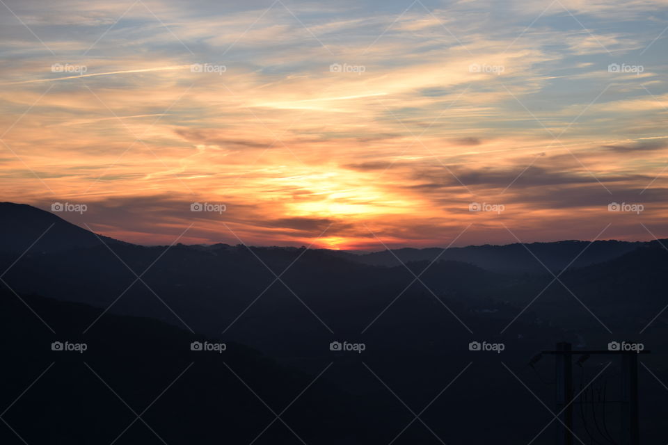 Sunset in the mountains