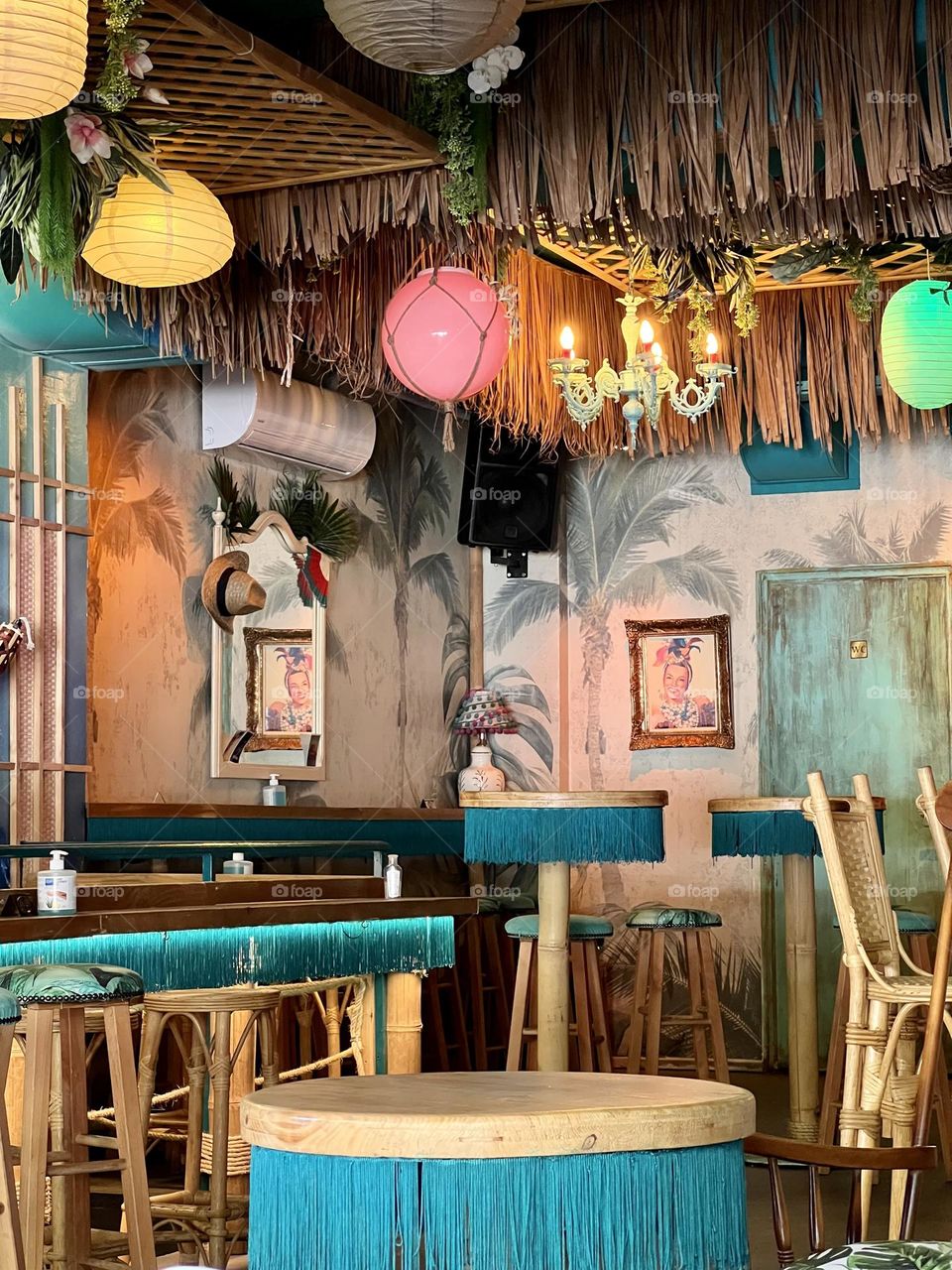 Tiki cafe interior