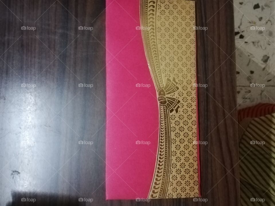 Handmade envelope using old card