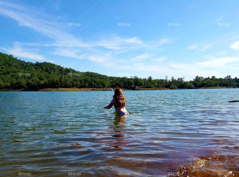 First dunk of spring at Folsom lake