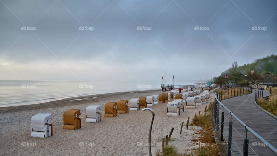 early morning at the beach