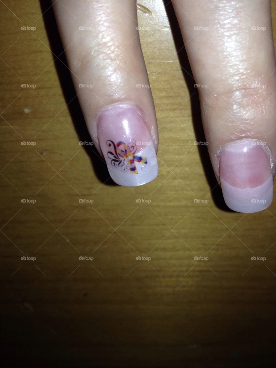 Autism nail art