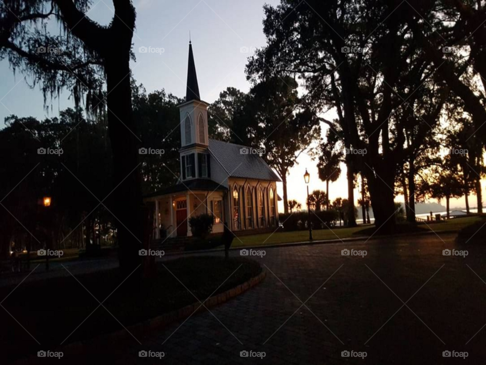 Chapel at dusk