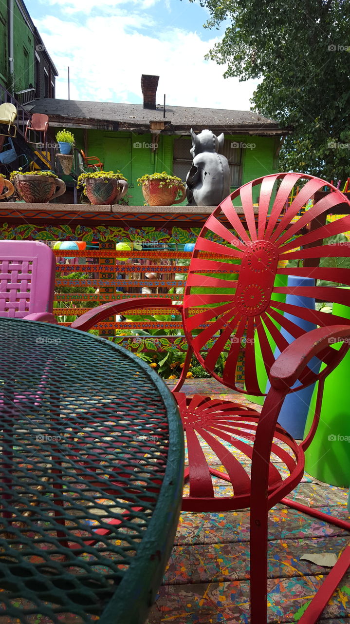 colorful chairs