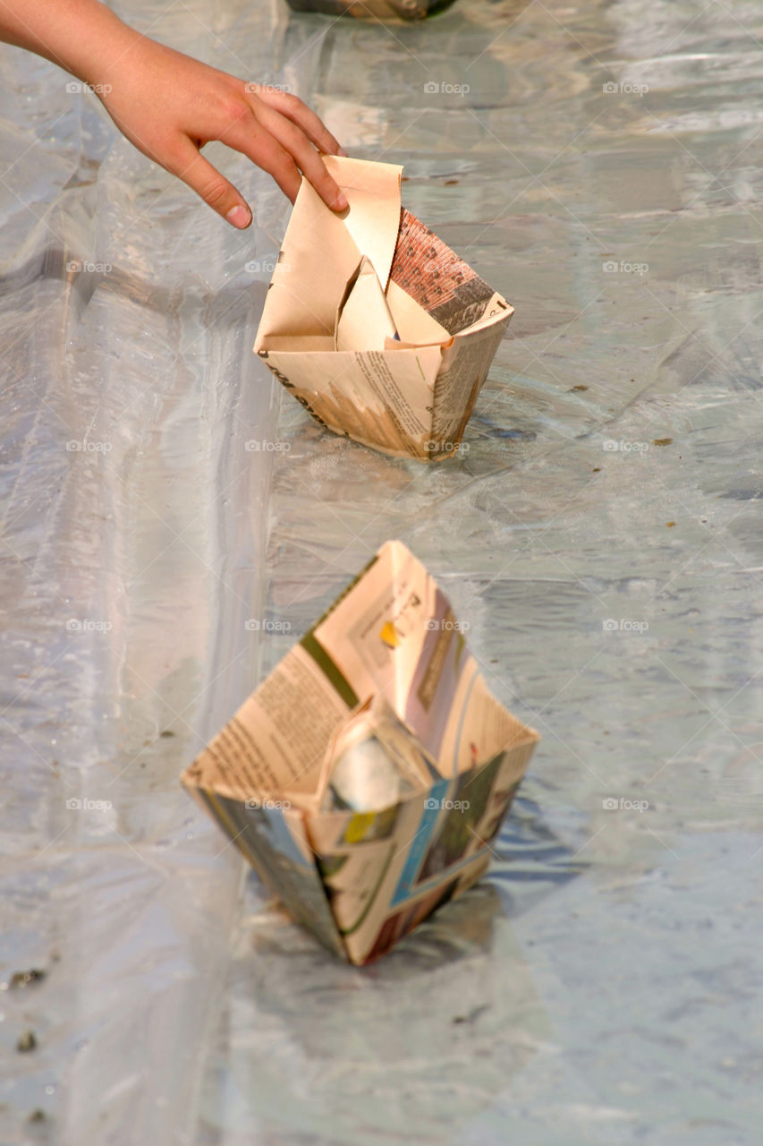 Paper boats. 