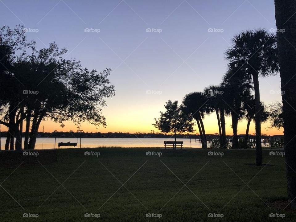 Ormond beach at sunset