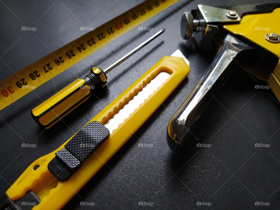 yellow tools