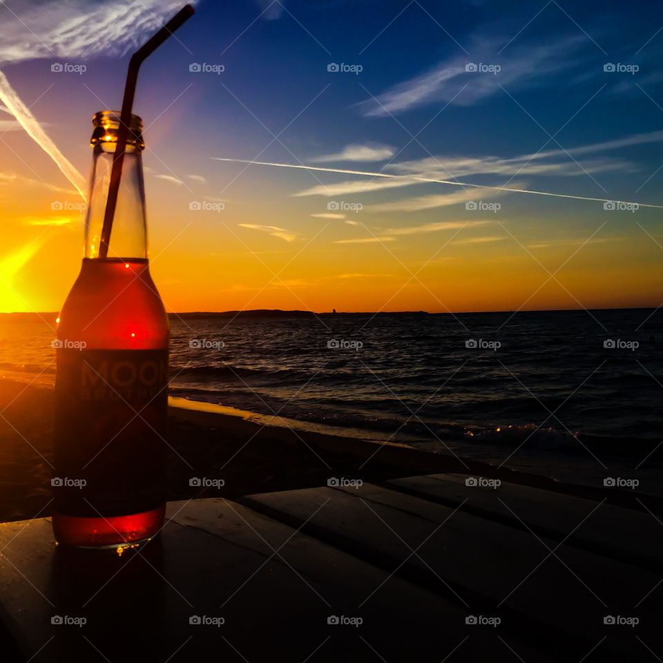 Sunset, Sea, Ocean, Beach, Light