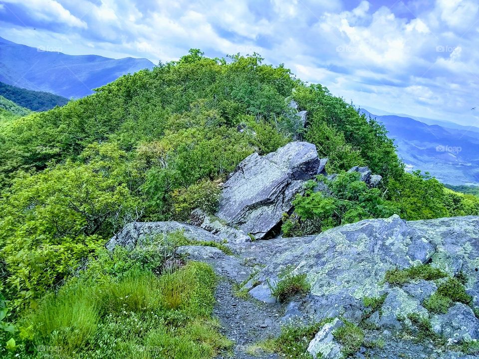 Mountain top in full color