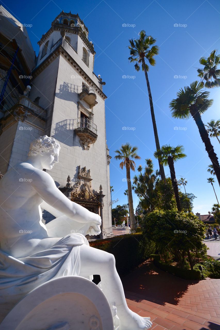 Sculpture and art at Hearst Castle in California 