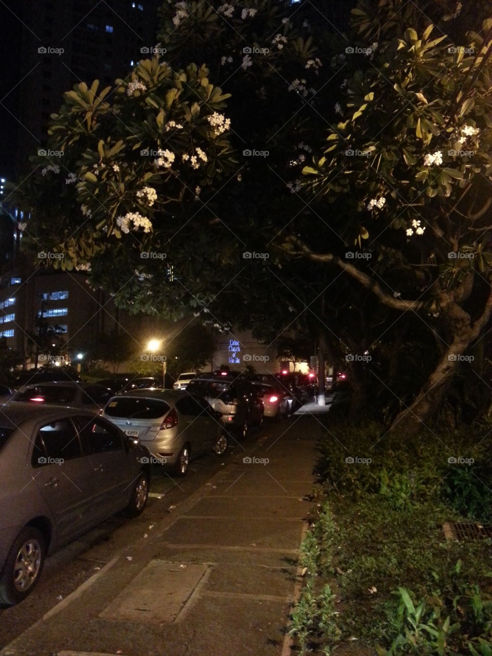 Manila street at night