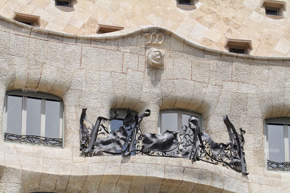 Gaudi building gothic district Barcelona 