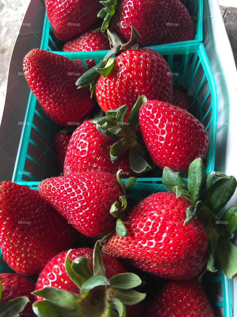 Organic strawberries from the farmers market