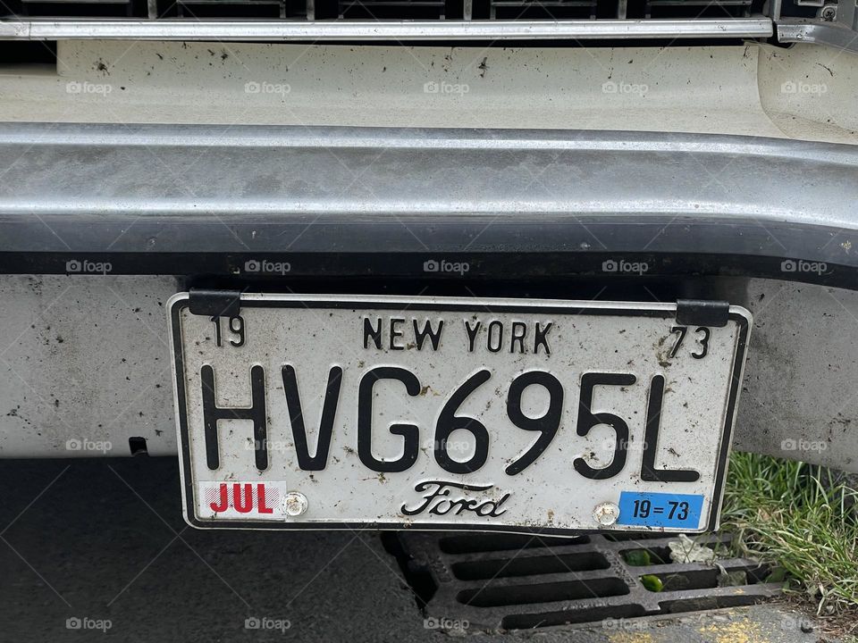 Old Ford New York number plate 