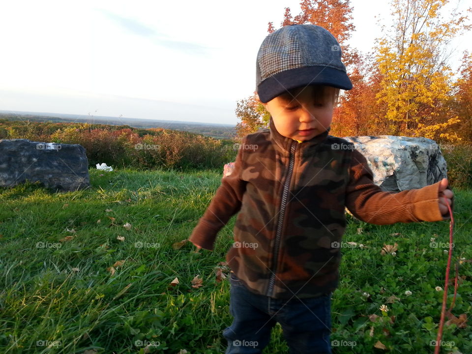 Outdoors, Fall, Child, Nature, One