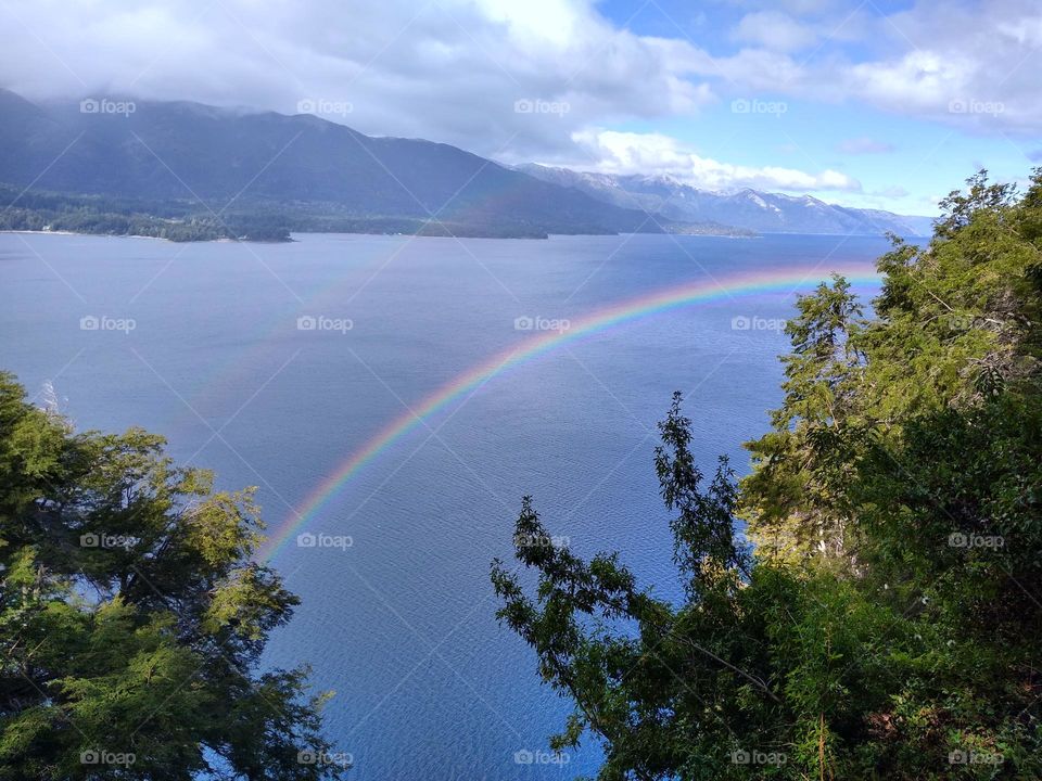 Rainbow over the lake