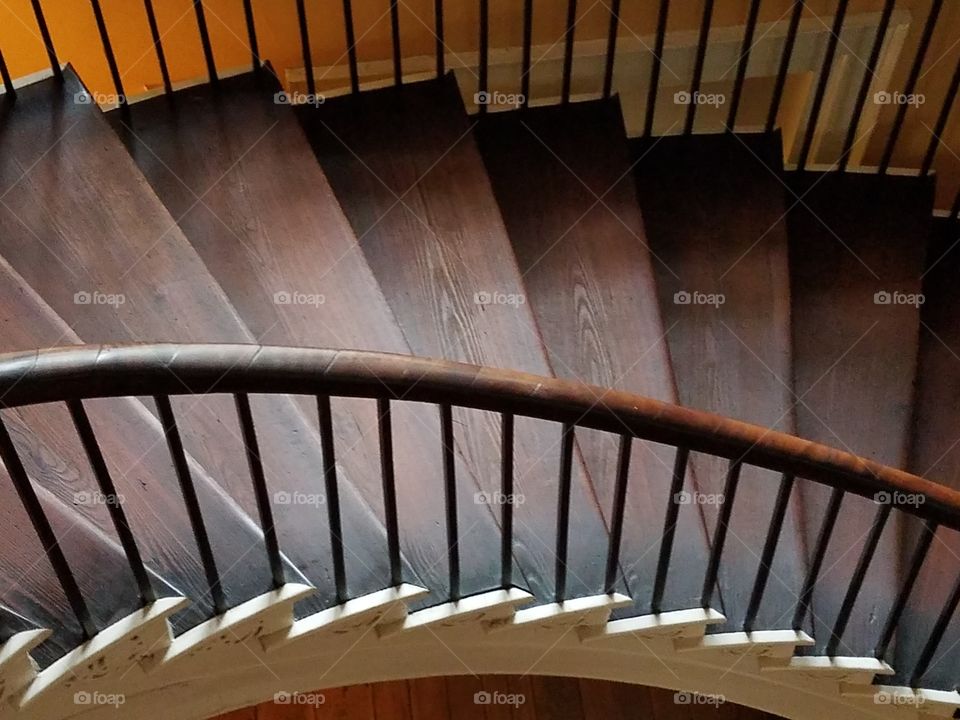 High angle view of staircase