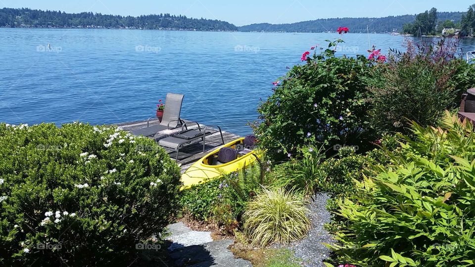 The view from a friends house on Lake Sammamish - Summer 2015!
We took that kayak out on the lake, played around and swam for hours.