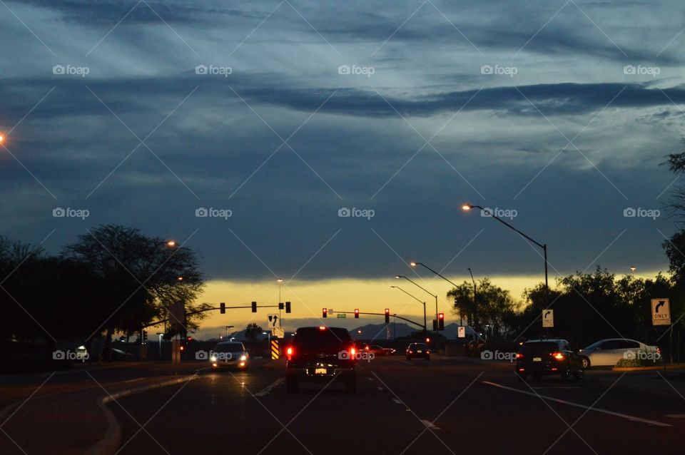 Road, Street, Sunset, Transportation System, Light