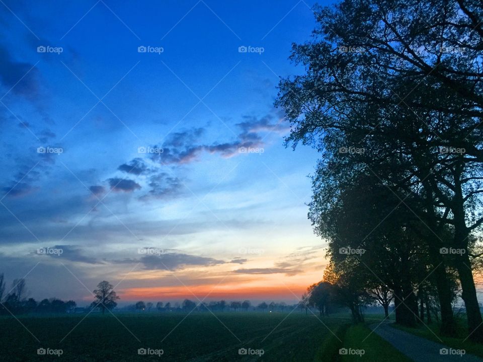 Early morning at the countryside 