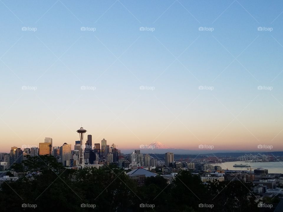 Seattle From Kerry Park at Sunset