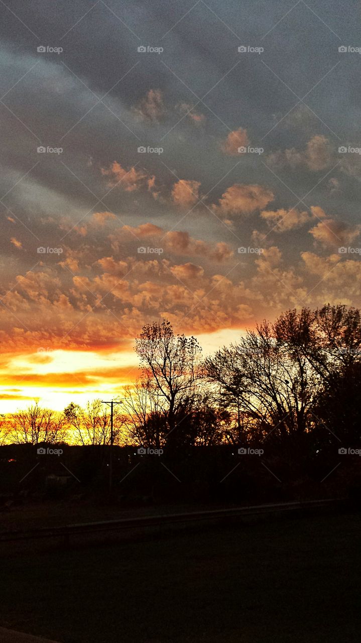 Missouri Sunset. Evening sky