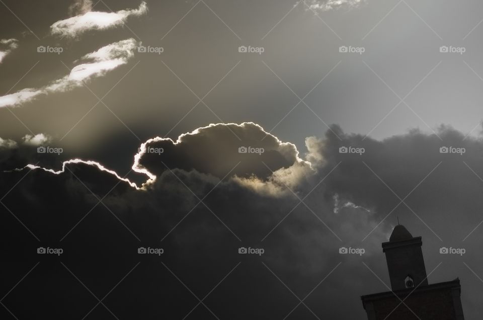 A mosque looking to the sky..