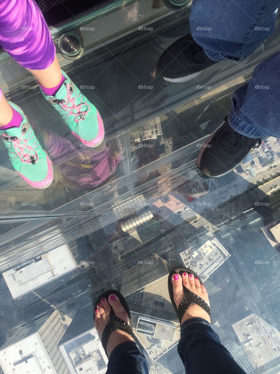 Looking down from the Willis tower 