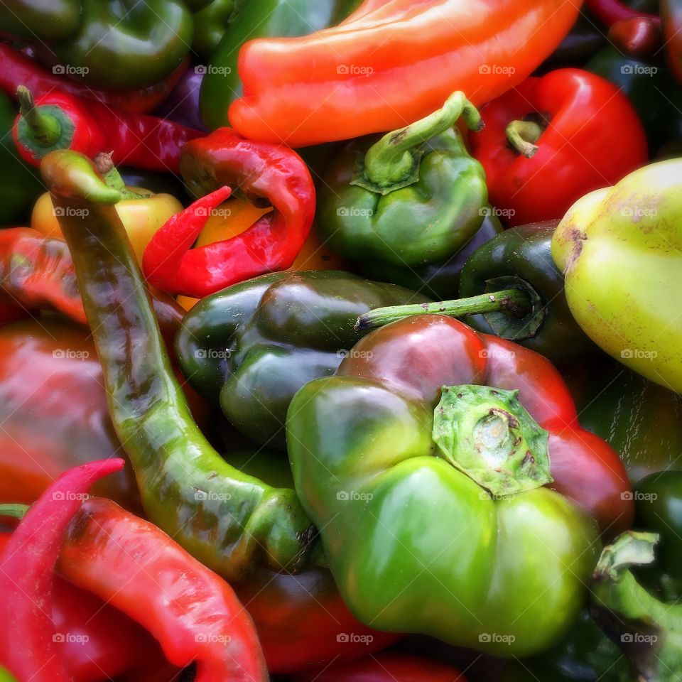 Peppers at farmers market