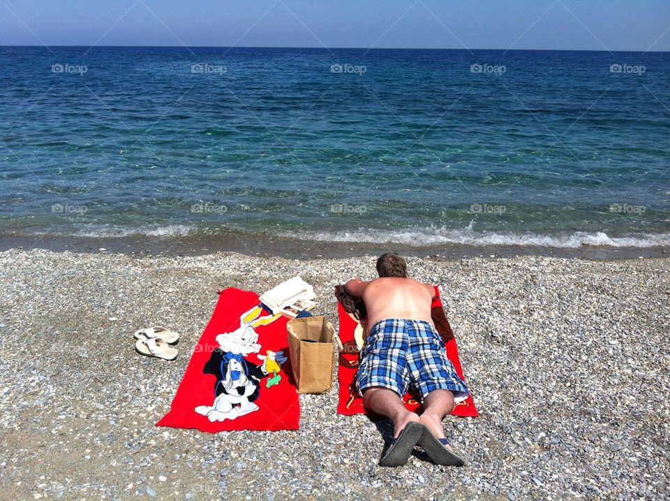 Relaxing on the beach!