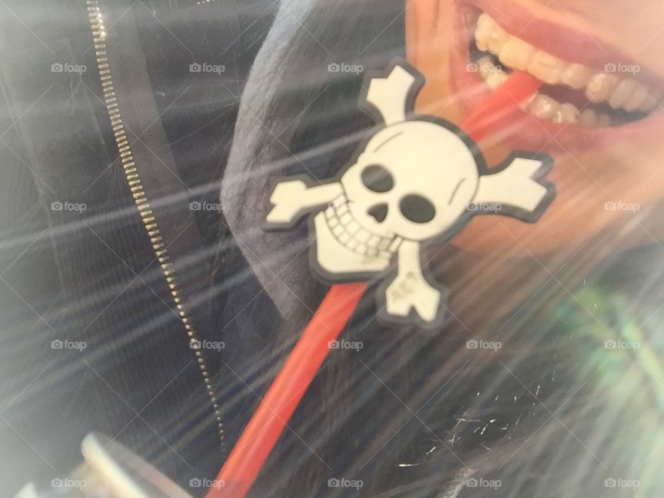 Skull on the straw