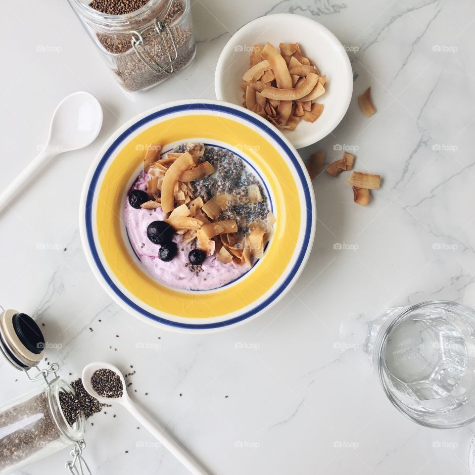 Food, Bowl, Spoon, No Person, Drink